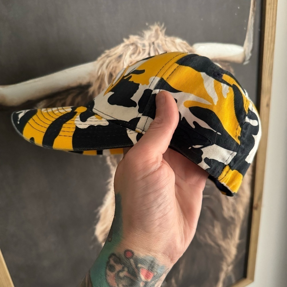 San Diego Chargers y2k NFL flexfit hat cap camo yellow white - Picture 4 of 7
